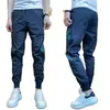 Pantalones casuales de verano para hombre, a rayas, juveniles, versátiles, deportivos, pants, corte slim, pantalones harén, engrosados, tendencia nicho, cónicos