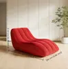 Sofá inflável em forma de S, flocado e espessado, dobrável, adequado para lazer em casa, poltrona reclinável preguiçosa, uso duplo para acampamento ao ar livre e interno