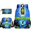 Mochila Escolar Geometría Geométrica Sprint Geometry Dash Nueva 3D Bolsa para Lápices Bandolera Set Impreso de Tres Piezas