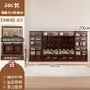 Novo Armário de Exposição Estilo Chinês com Painel Traseiro, Estante de Livros, Armário de Armazenamento, Prateleira Multiuso, Armário de Exposição de Fundo para Sala de Chá, Armário de Exposição