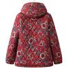 Ropa de Otoño e Invierno para Madre Ropa de Algodón con Capucha Cálida para Abuela de Mediana Edad Abrigo Acolchado de Algodón con Flores Chaqueta Gruesa Acolchada de Algodón con Forro Polar de Invierno para Mujer