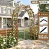 Arco de Madera Anticorrosivo Soporte para Flores de Exterior Macetero para Patio Planta Trepadora para Jardín Exterior Valla Divisoria para Flores Soporte para Flores Decoración de Balcón Puerta de Entrada