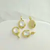 Pingente para pendurar plating requintado retrô com diamante oval simples strass feito à mão DIY colar pingente brincos brincos acessórios