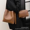 Moda Nova 2026 Transfronteiriça Feminina Ombro Único Saco Saco Cruzado Tote Grande Capacidade Simples Pu Cor Sólida Bolsa Mãe-Filha