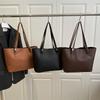 Bolso de Hombro Retro de Gran Capacidad Bolso Tote Simple y Atmosférico Transfronterizo Bolso de Axila Texturizado Versátil para Viajes de Negocios Comercio Exterior