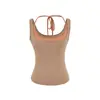 Top Deportivo de Tirantes Cruzados con Bloques de Color, Falso Dos Piezas, Estilo Puro Sexy, Ajuste Ceñido, Versátil, Casual para Mujer