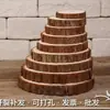 Virutas de madera redondas de pino para manualidades, pintadas a mano, decorativas, material de madera maciza para cuero, virutas de madera cruda, virutas de madera de abeto, accesorios para fotografía