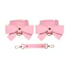 Traje Sm Sexy, Látigo, Esposas, Grilletes para Pies, Mordaza, Collar, Látigo de Cuero, Tracción, Bondage, Entrenamiento, Pareja de Esclava Femenina, Adulto