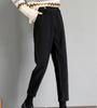 Pantalones de Lana para Mujer Otoño/Invierno 2026, Pantalones Casuales Rectos Holgados Adelgazantes, Pantalones Harem de Cintura Alta, Pantalones de Abuela de Tres Cuartos
