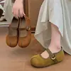 Zapatos retro poco profundos estilo Mary Jane para mujer, nuevo modelo de otoño 2026, zapatos planos versátiles estilo ballet con suela blanda Birkenstock