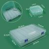 Caja de plástico transparente para guardar joyas, papelería, tarjetas, tornillos, herramientas, rectangular
