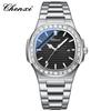 Reloj para Hombre Dawn Watch Reloj de Cuarzo Simple de Moda para Negocios Correa de Acero Luminoso Resistente al Agua Calendario con Diamante Venta al por Mayor de Fábrica