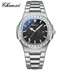 Reloj para Hombre Chenxi Simple Moda Negocios Cuarzo Correa de Acero Luminoso Resistente al Agua Calendario con Diamantes Fabricante Venta al por Mayor