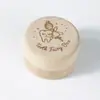 Caja Redonda para Dientes de Madera Caja de Almacenamiento de Dientes Infantiles Caja de Almacenamiento de Cabello Fetal y Cordón Umbilical Caja de Recolección de Cenizas de Animales