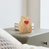 Rompecabezas de Bloques de Construcción Familia de Osos Linda Madera de Roble Macizo Personalizado DIY Transfronterizo, Se Puede Grabar con Nombres y Apellidos, Adorno Conmemorativo