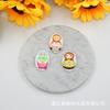 Accesorios para refrigerador de joyería DIY muñeca rusa personalizada venta directa de fábrica parche de cristal gema del tiempo