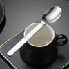 Nueva Cuchara para Restaurante de Comida para Llevar Transfronteriza, Cuchara de Acero Inoxidable 304 para Uso en Casa, Restaurante, Postre, Buffet, Cucharilla Engrosada