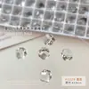 Tamanho Pequeno, Sem Bandeja Base, Decorações para Unhas com Strass de Cristal, Super Brilhantes, Transparente Gelo, Formato de Ovo de Pombo, Ângulo Reto, Quadrado Gordo, Acessórios de Bola de Diamante Acabados