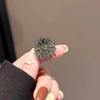 Presilha Exclusiva Flor Margarida Toda em Diamante Pequena para Mulheres Grampo de Cabelo Franja Lateral Topo de Princesa Simples Presilha para Cabelo Quebrado