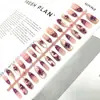 Serie de Estampado Floral Lindas Tiras para Uñas Estilo Ins Hielo Transparente Camelia Acabadas con un Tacto Lujoso, Uñas Portátiles Estilo Dinastía Tang