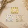 Colgante cuadrado hueco de hierro, abanico de novia estilo antiguo, ramo, borla, tocado, material para manualidades al por mayor