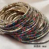Cadena de garra de 2 mm fila única S6 strass pulsera muy fina pulsera elástica pulsera de tenis transfronterizo pulsera chapada en oro fabricantes lote