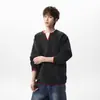 Suéter Falso de Dos Piezas Estilo Americano con Cuello en V para Hombre, Tejido de Punto con Diseño Color-Blocking de Alta Calle para Primavera, Marca de Moda, Ropa Interior Casual Estilo Perezoso