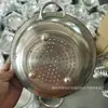 Cesta Coladora de Acero Inoxidable Multifuncional para Cocina Doméstica con Agujeros Finos, Grado Alimenticio, Engrosada, para Lavar Verduras y Cocer Arroz