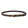 Cinturón de Cuero Pequeño para Mujer con Detalles Decorativos, Adecuado para Vestidos, Sencillo y Versátil, Se Puede Combinar con Jeans, Hecho de Cuero Negro de Máxima Calidad, En Stock