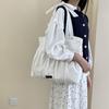 2025 Nuevo Estilo Coreano Dulce Bolso Tote de Gran Capacidad Texturizado Femenino Bolso de Hombro Bolso de Lona Coreano