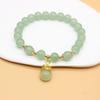 Nueva Pulsera de Jade Dongling Imitación Estilo Chino Hebilla Ping An Pixiu de la Suerte Semilla de Loto Dos Colgantes Shihuan Explosiones Escénicas