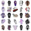 50 Adesivos de Grafite de Caixão Escuro Personalizados Cross-border Criativo Gótico Decoração de Halloween Bagagem Adesivos de Skate
