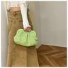 Bolsa de praia transfronteiriça, bolsa de ombro transversal da moda de verão, bolsa de palha trançada, bolsa feminina de tecido com mini clipe para combinar com a praia