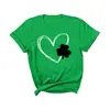 Camiseta de Moda de Exportación Europea y Americana 2025 para St. Día de San Patricio, Verano Puro Manga Corta Estampado de Verano, Deportivo, Holgado y Cómodo