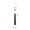 Conjunto de faca e garfo para bife em aço inoxidável com cabo de madeira de nogueira, talheres estilo ocidental, conjunto de quatro peças de utensílios de cozinha de alta qualidade para casa