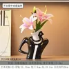 Vaso de Arte de Modelagem de Corpo Humano de Alta Qualidade, Arranjo de Flores para Sala de Estar, Decoração para Armário de Vinho em Casa, Ornamentos de Nicho Atacado