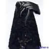 Vestido Retro Francés Plisado Flor Grande Vestido de Boda Tela de Encaje Flor 3D Tela de Plumas