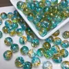 30 Colores 8-10 mm Perlas de Explosión de Grietas de Hielo Perlas de Vidrio Rachado de Dos Tonos Perlas de Vidrio Espíritu de Hielo Perlas Sueltas para Joyería DIY