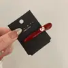 Grampo de Cabelo Fofo de Maçã Dongdaemun Coreano para Mulheres, Presilha Lateral Bico de Pato Vermelha de Alto Valor