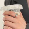 Anillo de flores pequeñas con goteo de aceite colorido y lindo estilo coreano, ajustable, combina con todo, ligero, de lujo, a la moda, simple, nuevo
