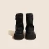 Botas de Cano Alto Doces e Frescas de Hong Kong para Mulheres 2025 Outono Novo Estilo Acima do Joelho Solado Pequeno Grosso Botas que Aumentam a Altura Estilo Britânico