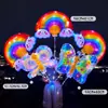 Verão cartoon arco-íris flor colorida borboleta clipe de mão vara balão parque barraca ao ar livre atividades atacado