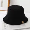 Sombrero de pescador de doble cara de lana de cordero para mujer, versátil para otoño e invierno, adelgaza el rostro, engrosado para abrigar, a prueba de viento y resistente al frío