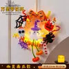 Linterna de Calabaza de Halloween Adornos Luminosos Accesorios de Decoración Palo Giratorio Niños Hecho a Mano Material DIY Regalos