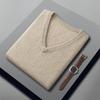 Cashmere Vest Homens V-neck mangas negócios casual grande tamanho Cashmere malha base suéter de lã colete