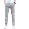 Pantalones de hombre de verano Hong Kong, finos, pierna recta, corte slim, de alta gama, modernos, versátiles, elásticos, business casual