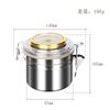 Tarro Humidificador para Tabaco de Venta Caliente Transfronterizo con Higrómetro, Pastillas Humidificadoras, Tarro Humidificador Sellado de Acero Inoxidable en Stock