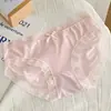 CS091 # Bragas de encaje para niñas, color liso de tiro medio, bragas de puro deseo para mujer, lencería suave y sexy para damas