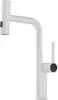 Cor cromada cobre refinado display digital torneira quente e fria cozinha chuva de cachoeira puxar rotativo pia de lavagem de louça pia de furo único torneira
