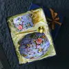 Xícara de café de luxo vintage com toque requintado e de alta qualidade, conjunto de xícaras de chá da tarde em porcelana, conjunto de chá, presente de aniversário e inauguração de casa